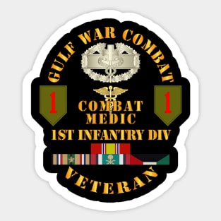 Gulf War Combat Vet w 1st ID - Combat Medic wo Map Sticker